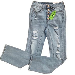 Juniors' SO® High Rise Straight Leg Jeans